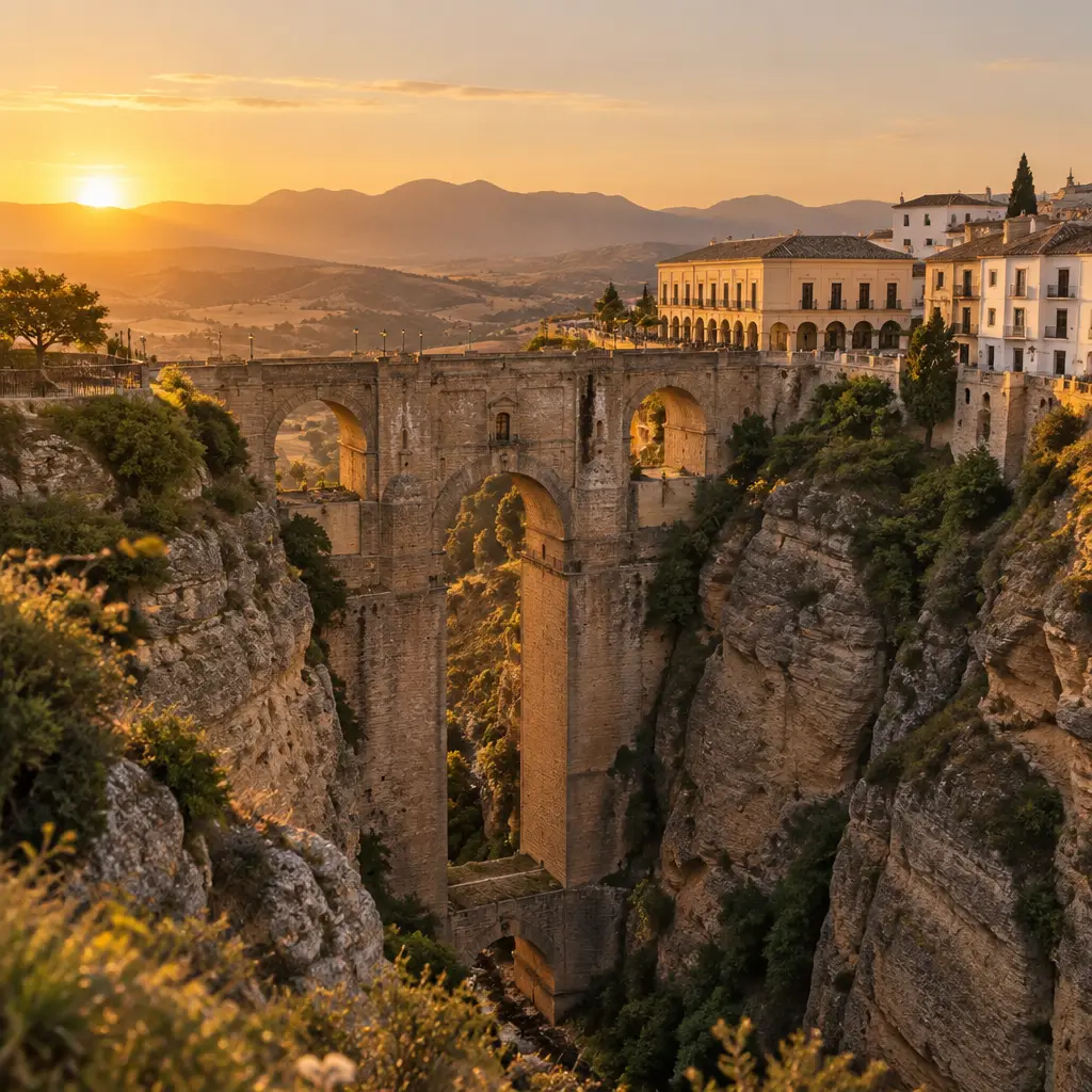 El Puente Nuevo de Ronda al atardecer