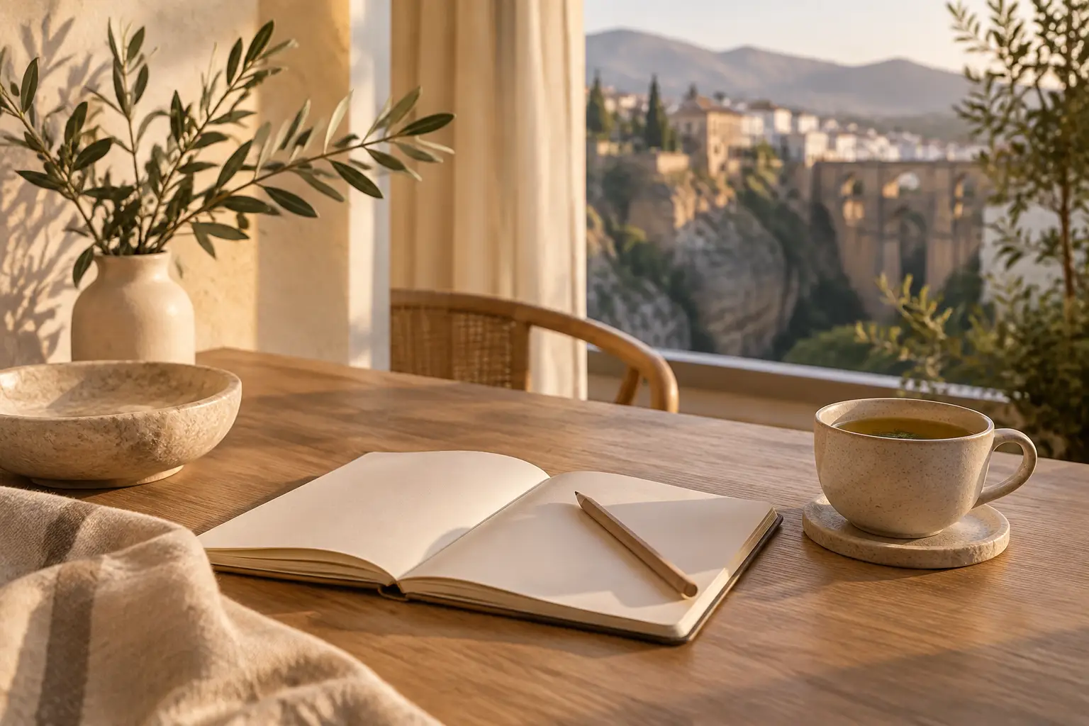Cuaderno, lápiz y una infusión: preparar las preguntas