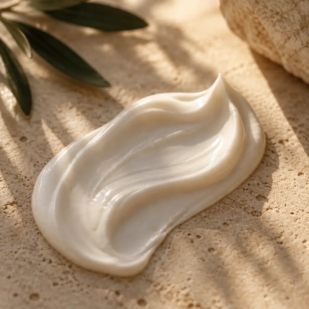 Remolino de crema sobre piedra